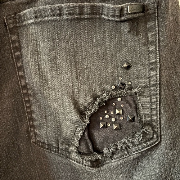 Melissa McCarthy Seven7 Black Studded Skinny Jeans Pants Plus Size 22W - Picture 4 of 7